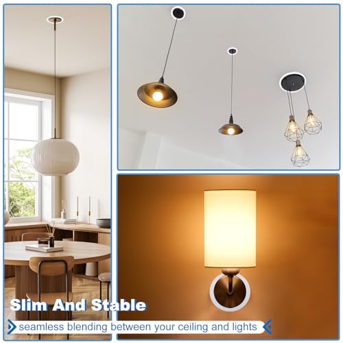 PATIKIL Goof Rings Inner Diameter 2.99", Outer Diameter 4.72", 4 Pcs Metal Goof Rings Cover Recessed Light Trim for Ceiling Wall Fixtures Can Lighting Down Light LED, Matte Finish White - color: White, size: 4.72" OD x 2.99" ID