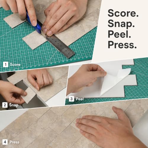 2026 New Upgrade Peel and Stick Backsplash Tile, Peel and Stick 11.34" X 11.57" Wall Tile for Kitchen, Bathroom, Fireplace, Laundry (Beige Ecru, 10 Packs) - color: Beige Ecru