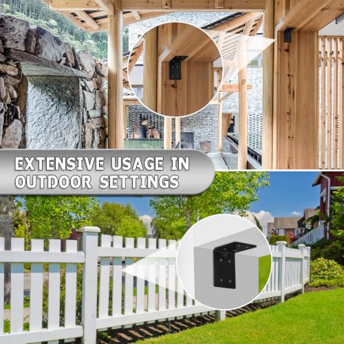 4 PCS Heavy Duty Steel Corner Brackets, 3"x3"x2" 90 Degree L Right Angle Bracket, DIY L Shelf Brackets, Metal Joint Timber Connector Support for Wood Shelves, Furniture - size: 3x3x2in