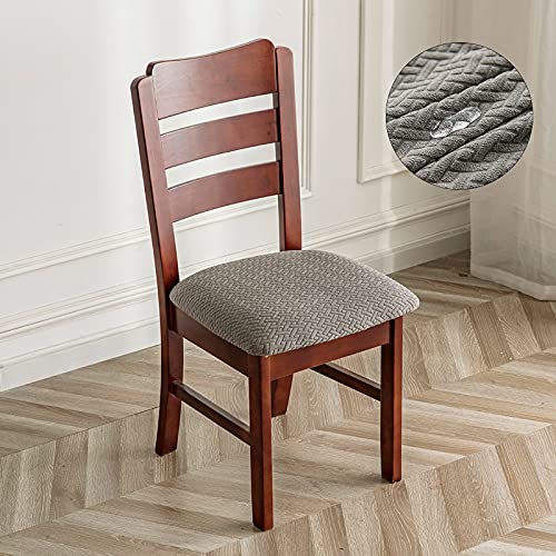 Genina Waterproof Seat Covers for Dining Room Chair Cover Set of 6 - color: Grey, size: 15-19in Waterproof