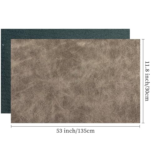 XHT 30 x 135 cm Suede PU Faux Leather Fabric, Soft Smooth Crafts Synthetic Fabric for DIY Handicraft Wallets Bags Making, Dark Tan - color: Dark Tan