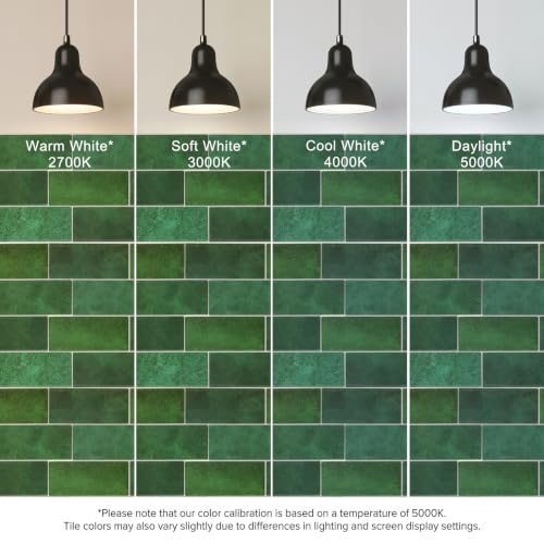 Thicker Design Peel and Stick Wall Tile,Self Adhesive Backsplash Tiles for Kitchen & Bathroom (10 Sheets, Green) - color: Green With Grey Grout