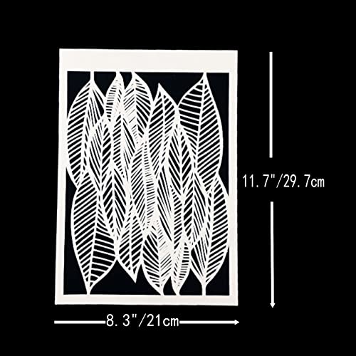 TIAMECH 6 Pcs A4 Reusable Geometric Texture Stencils for Painting