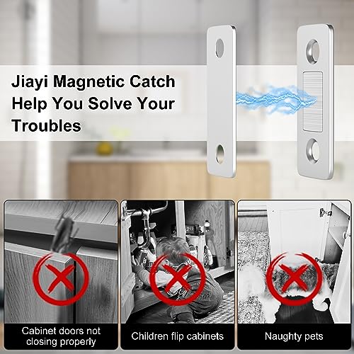 Drawer Magnets Jiayi Ultra Thin Cabinet Door Magnet, Magnetic Door Catches - size: Ultra Thin-12 Pack