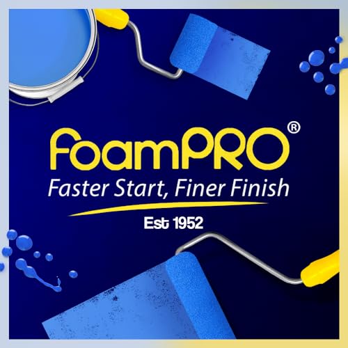 FoamPro 22 High Capacity Slit-Foam Paint Roller Cover for Semi-Rough & Uneven Surfaces - for Acoustical Ceilings, Textured Walls & Fences, Pavers - 9" x 1/2" Nap - size: 1 Count (Pack of 1), style: Semi-Rough & Uneven Surface