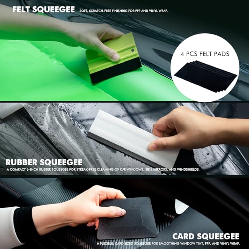 FOSHIO Window Tint Kit, Car Window Tint Tools Kit Vinyl Wrap Tool with 500ml Adjustable Spray Bottle, Window Tint Squeegee for Glass Protective Film Installation Window Film Tinting Kit