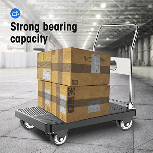 3" Swivel Plate Casters, 1000Lbs Capacity with Brake - color: Black, size: 3 Inch