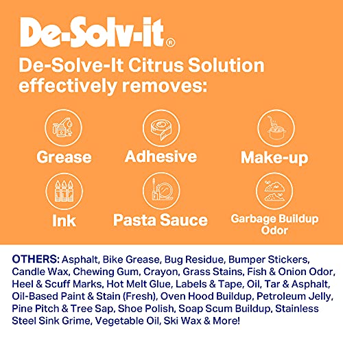 De-Solv-It Citrus Solution, Multi-Surface Cleaner & Degreaser 33 oz, 2 Pack