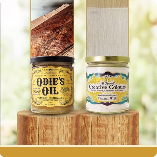 Odie's Oil & Tittanium White Wood Stain Pigment Kit, (2) 9 oz (2 in 1) - color: Titanium White