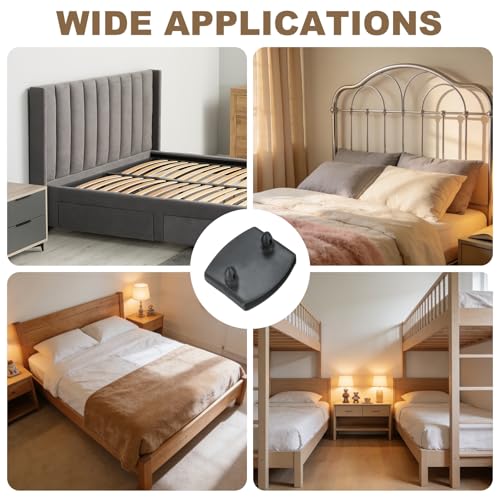 uxcell 12Pcs 50mmx9mm Plastic Bed Slat Center Caps Bed Slat Cover Gray - color: Grey, size: 50mm x 9mm