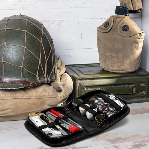 Suncalla 1 Pack Military Survival Sewing Kit Travel Emergency,Black - color: Black