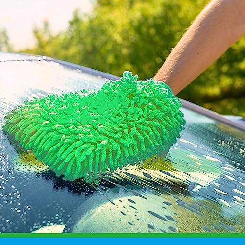 2 Pack Car Wash Mitt, Microfiber Chenille Car Wash Glove,7 x 10