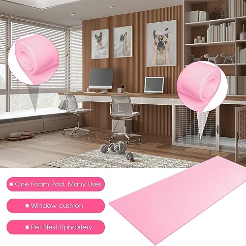 Amylove 1 Pack Upholstery Foam Sheet, 1/2" X 24" X 72", Pink - color: Pink, size: 1/2" X 24" X 72"
