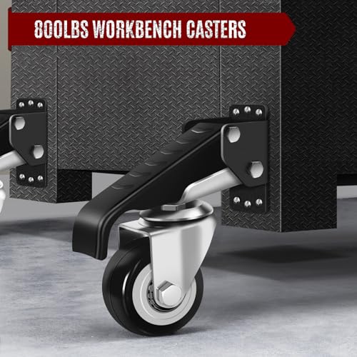 SPACECARE Retractable Workbench Casters Kit, 800 lbs Capacity 4 Pack - style: 800