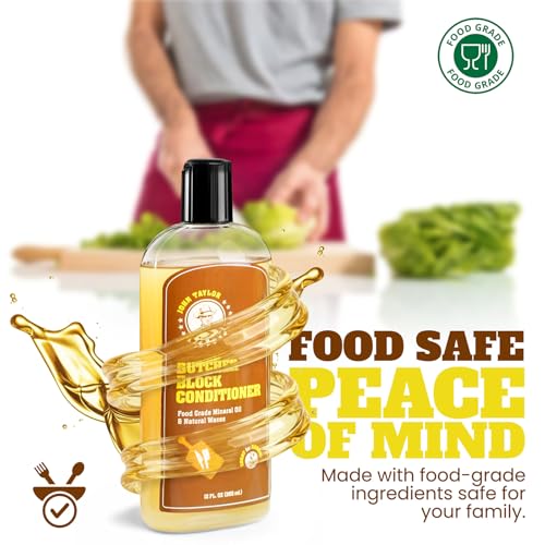 John Taylor Food Grade Mineral Oil Cutting Board Oil Wood Conditioner,12oz