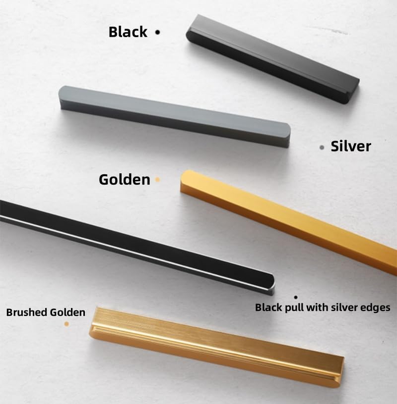 5 Pack Black Cabinet Pulls - Kitchen Hardware Handles for Dresser Drawers -T Shape Cabinet Hardware (9.61 inch,Gold) - color: Gold, size: 9.61 inch