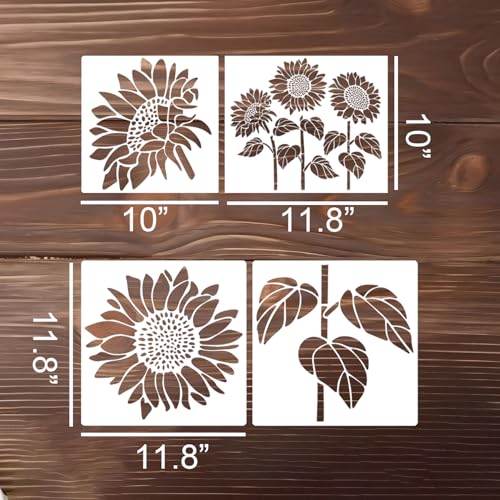 Large Flower Stencils for Wood Fence Sunflower Stencils - style: Sunflowers