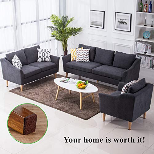 Square Felt Pads for Chair Legs, Square Felt Furniture Pads 1 inch 96 Pieces Pack Brown, Furniture Pads for Hardwood Floor 5mm Thick - size: 96pcs Square