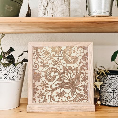 3 Sheets Vintage Golden Lacework Rub on Transfer for Craft 12×6in