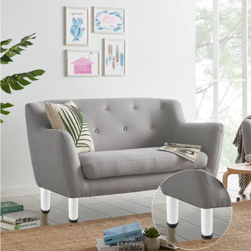 Set of 4 Adjustable Stainless Steel Furniture Legs 5 Inch White - color: White, size: 5 inch