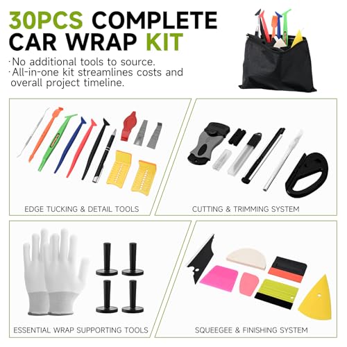 30PCS Vinyl Wrap Tool Kit for Car Wrapping