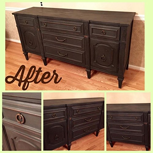 Retique It Chalk Furniture Paint by Renaissance Deluxe Starter Kit, Wax, 08 Midnight Black, 8 Piece Set - color: 08 Midnight Black