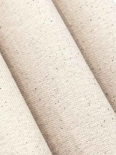 Eovea | Canvas Fabric | Cotton Duck | 100% Cotton | 12oz Extra Heavy | 60" Wide | Heavy Duty, Outdoor Covers, Industrial, Upholstery, Drop Cloths(12oz, 2 Yard) - color: 12oz Natural, size: 2 Yard