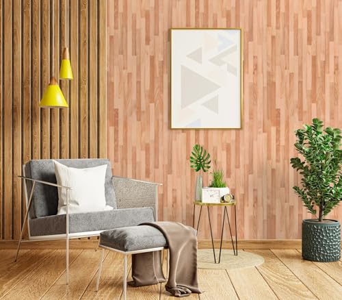 Jeweluck Wood Contact Paper Peel and Stick Wallpaper 17.7inch × 196.8inch - color: A Wood, size: 17.7" x 196.8"