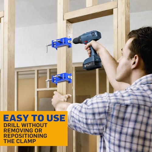 BLEKOO 4 Pack Cabinet Clamps for Installation, Solid Drilling Tool With Pilot Hole Guide - style: 4PC