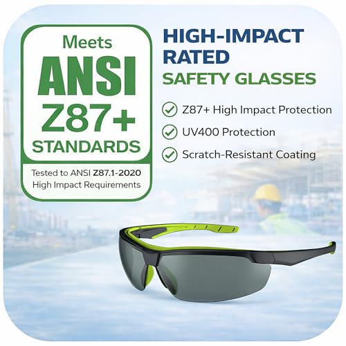 Z-Force 20-205 Series ANSI Z87 Ultra-Flexible Safety Glasses Smoke Lens - color: Smoke