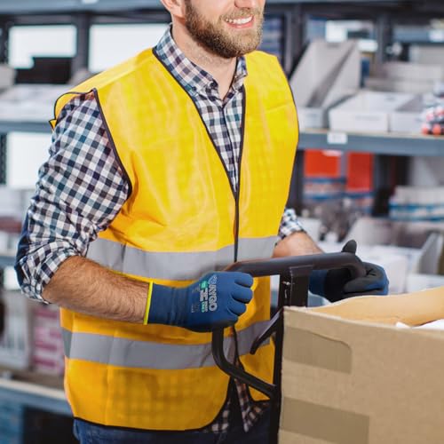 KAYGO Safety Work Gloves, MicroFoam Nitrile Coated, Men Women,KG18N - color: Dark Blue, size: Small