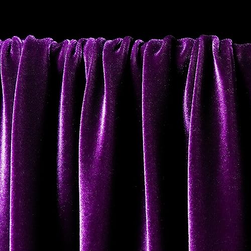 Ice Fabrics Stretch Velvet Fabric by the Yard - 60" Wide Soft Stretchy Fabric for Sewing Clothes, Apparel, Costume, Crafts - 90% Polyester 10% Spandex - Purple - 1 Yard - color: Purple, size: 1 Yard