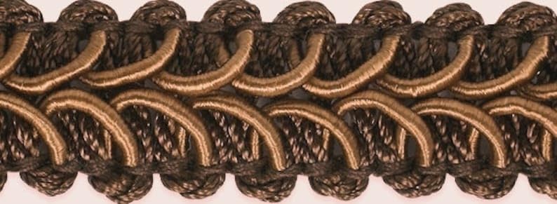 Gimp/Woven Braid Trim by The Yard (Chocolate) - color: Chocolate