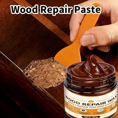 Wood Filler Repair Wax - Hardwood Floor Restorer, Furniture Scratch Repair