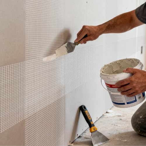 QILIMA Self-Adhesive Fiberglass Drywall Joint Tape Mesh for Wall Patch, 6 Inch by 75 Feet White - size: 6Inch x 75 Feet
