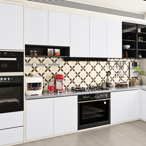 Livelynine White Contact Paper Peel and Stick Waterproof White Wallpaper Liner Prepasted Paintable Removable Cabinet Wallpaper Kitchen Vinyl Wrap for Cabinets Desk Shelf Adhesive Covers 15.8x78.8 - color: Solid White, size: 15.8" x 78.8"