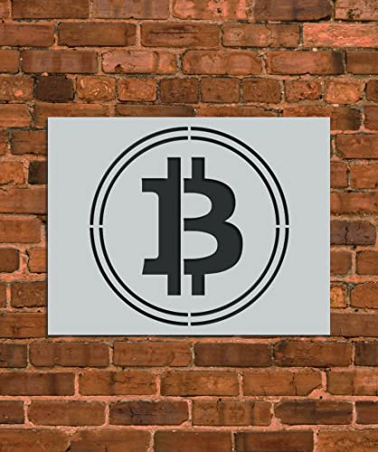 Bitcoin Cryptocurrency Stencil Template - Reusable Stencil - INNOVO Stencils (6" x 6") - size: 6" x 6"