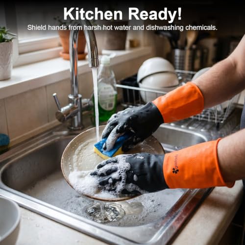 Gastody™ - Chemical Resistant Gloves, Reusable,Heavy Duty Safety Work Gloves,Resist Acid,Oil,Alkali - S-M-L-XL-XXL Size - size: XX-Large, style: Chemical Gloves Set of 2 Pairs