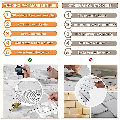 TUOKING Peel and Stick Backsplash Tiles for Kitchen,32 Sheets - color: SJM-01