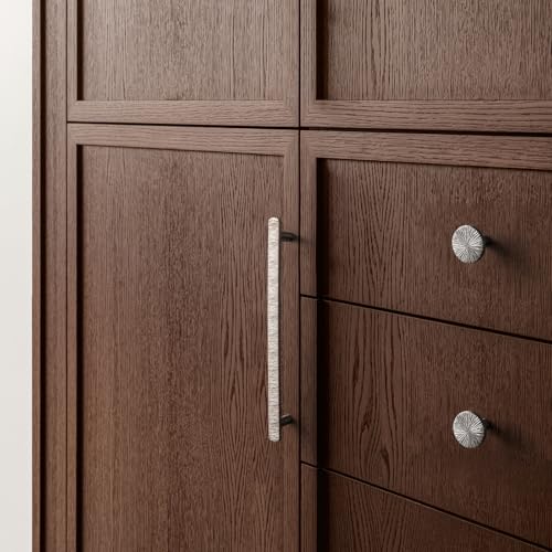 Goo-Ki 3-3/4 Inch (96mm) Hole Centers Luxurious & Sturdy Zinc Alloy Cabinet Handls,Satin Nickel Cabinet Pulls for Kitchen,Drawer,Cupboard & Wardrobe,6 Pack - color: Satin Nickel, size: 3.8 inch (96 mm) Hole Centers, style: Pulls With No Backplate