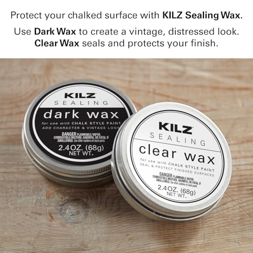 KILZ Chalk Style Paint, Interior, Ultra Flat, Platinum Ring, 1 Quart - color: Platinum Ring