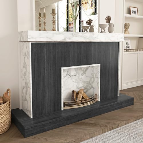 WESTICK Large Wood Grain Wallpaper Peel and Stick Countertops Waterproof Modern Wood Contact Paper Self Adhesive Black Wallpaper Repvable Kitchen Wooden Wall Paper for Cabinets Furniture 24"x394" - size: 24" x 394"