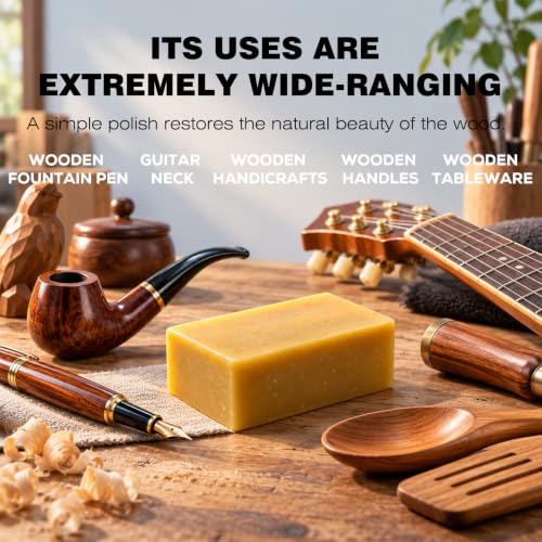 Carnauba Wax Paste - Pure Carnauba Wax Stick for Wood Buffing Compound