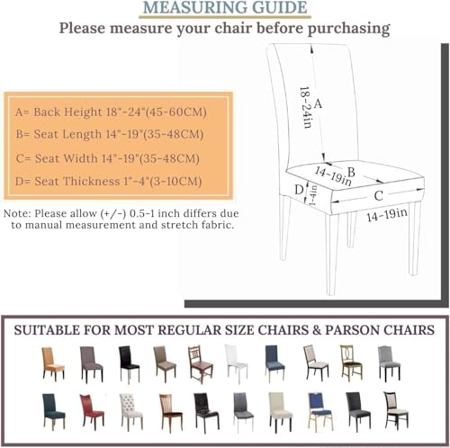 Stretch Chair Covers Slipcovers Set of 4 Printed Stretchable Dining Chair Slipcover Washable Removable for Kitchen,Hotel,Restaurant - color: Fanhua, size: 4