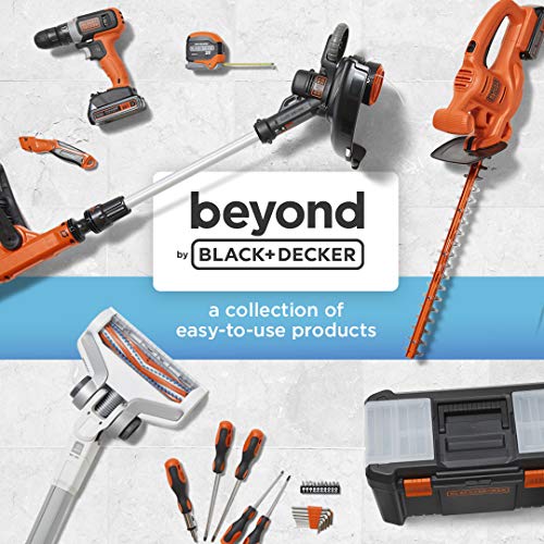 beyond by BLACK+DECKER 4V MAX* Cordless Screwdriver, Hex, L-Shaped, 2-Inch Assorted Bits (BCRTA601WAPB) , White