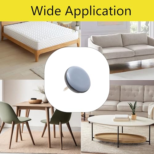 24pcs 3/4" Nail on Furniture Glides Sliders for Wooden Furniture, Furniture Sliders Pads Teflon Furniture Glides Chair Leg Pads Floor Protectors PTFE Moving Furniture Glides - size: 0.75"-24pcs