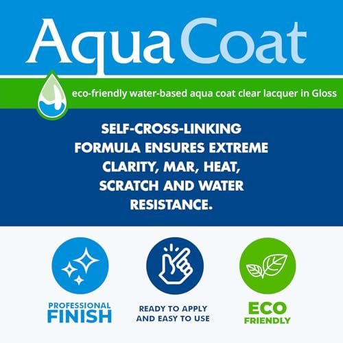 Aqua Coat Clear Lacquer - Gloss (5 Gallon), Self-Cross-Linking, - style: 5 gallon