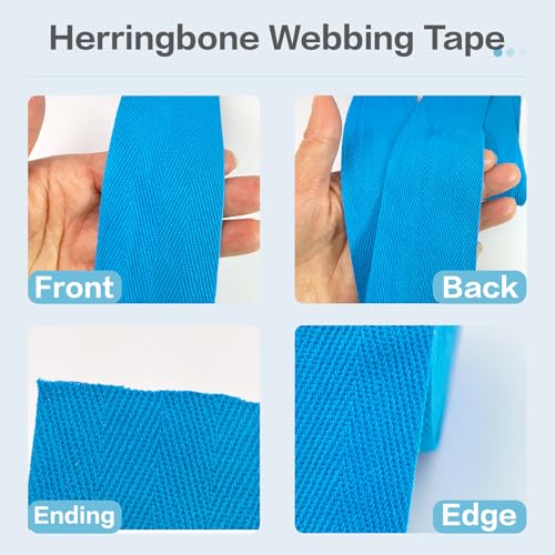 Turquoise 2''Cotton Herringbone Twill Tape 15Yds Binding Trim - color: Turquoise