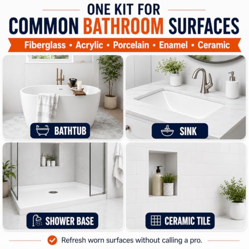 Fiberglass Tub Repair Kit, Bathtub Repair Kit with Color Match for Cracks