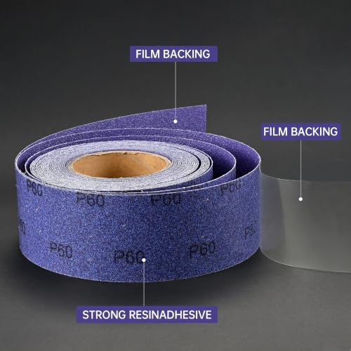 80 Grit Purple Film Ceramic PSA Longboard Sandpaper Roll, 13 Yards - size: 80 Grit